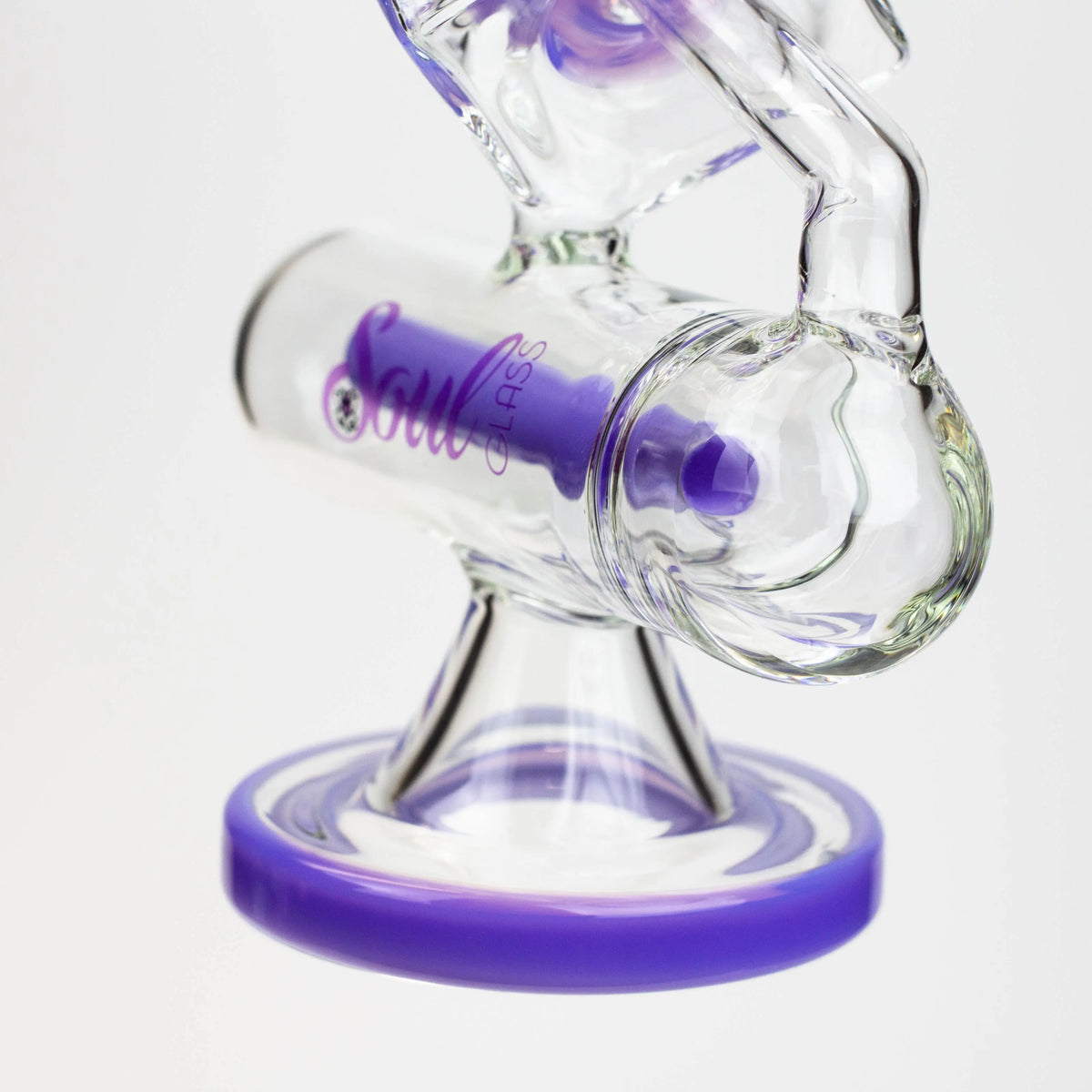 Purple Diffuser in the SOUL Glass 9 Inch Inline Diffuser Dab Rig Hybrid