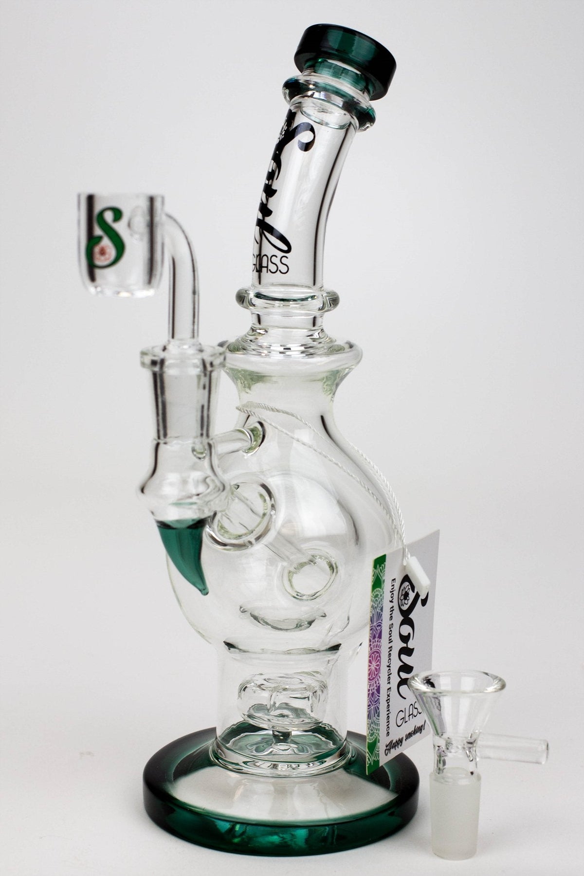 SOUL Glass 9.5" Sphere Recycler Dab Rig Hybrid