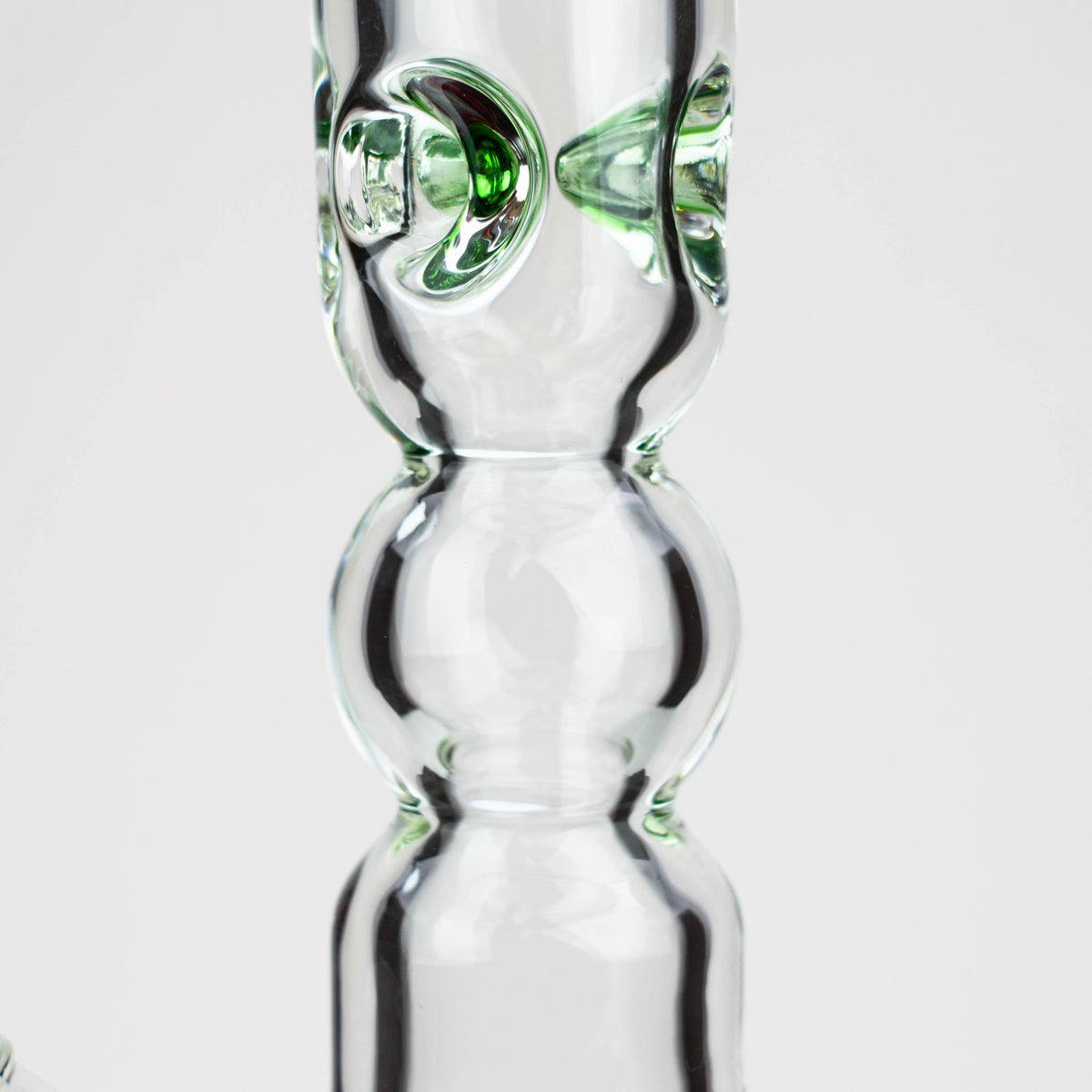 Curved Glass Body of the 17.5 Inch Hour Glass Perc Beaker Bong from Spark Glass