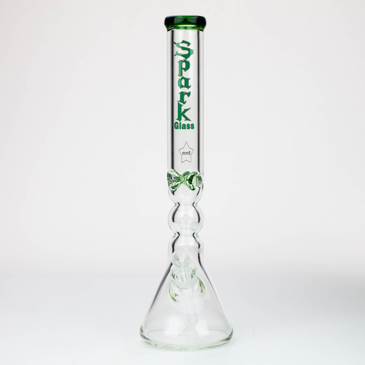 Front View of the 17.5 Inch Hour Glass Perc Beaker Bong from Spark Glass