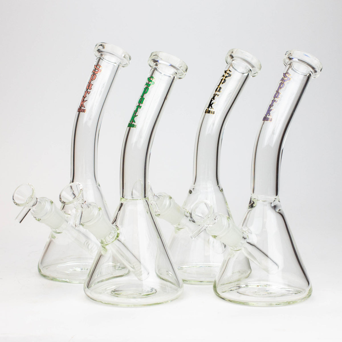 Four 10 Inch Thick Beaker Bongs from SPARK Glass