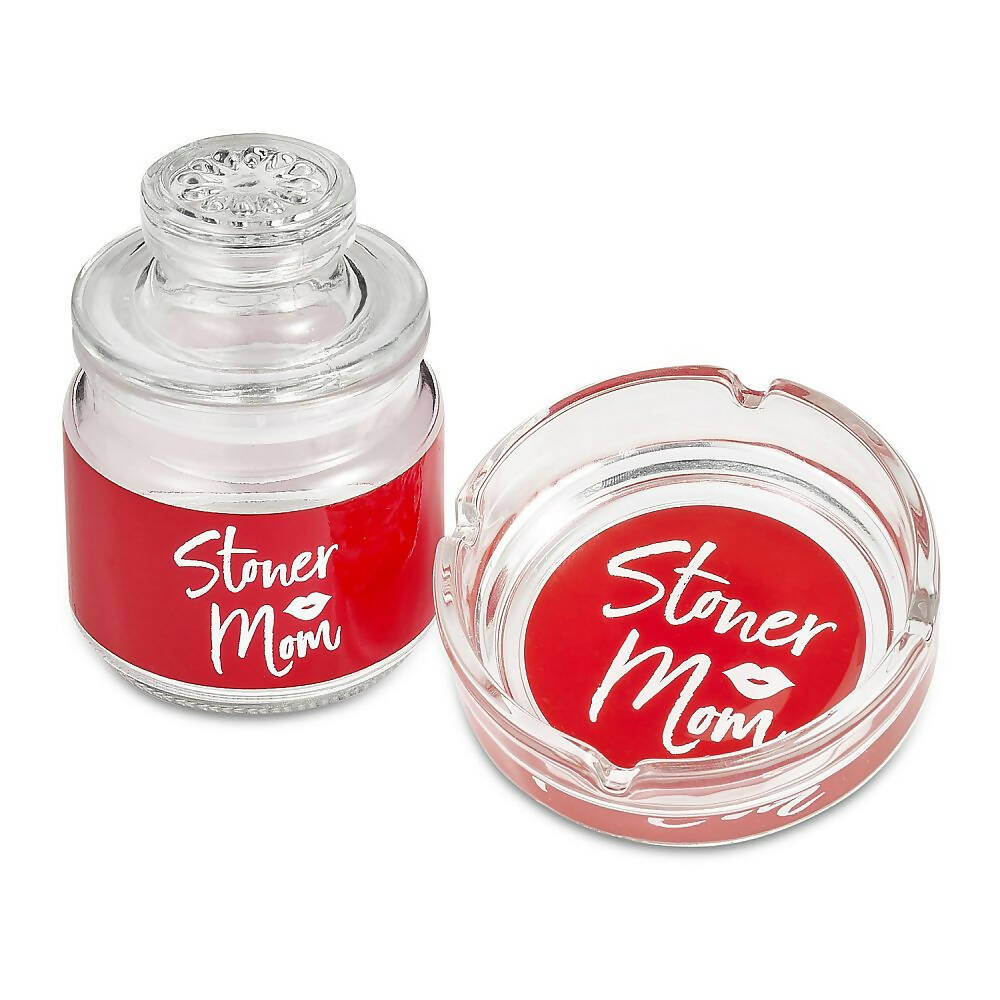 Stoner Mom 420 Gift Set with ashtray and stash jar