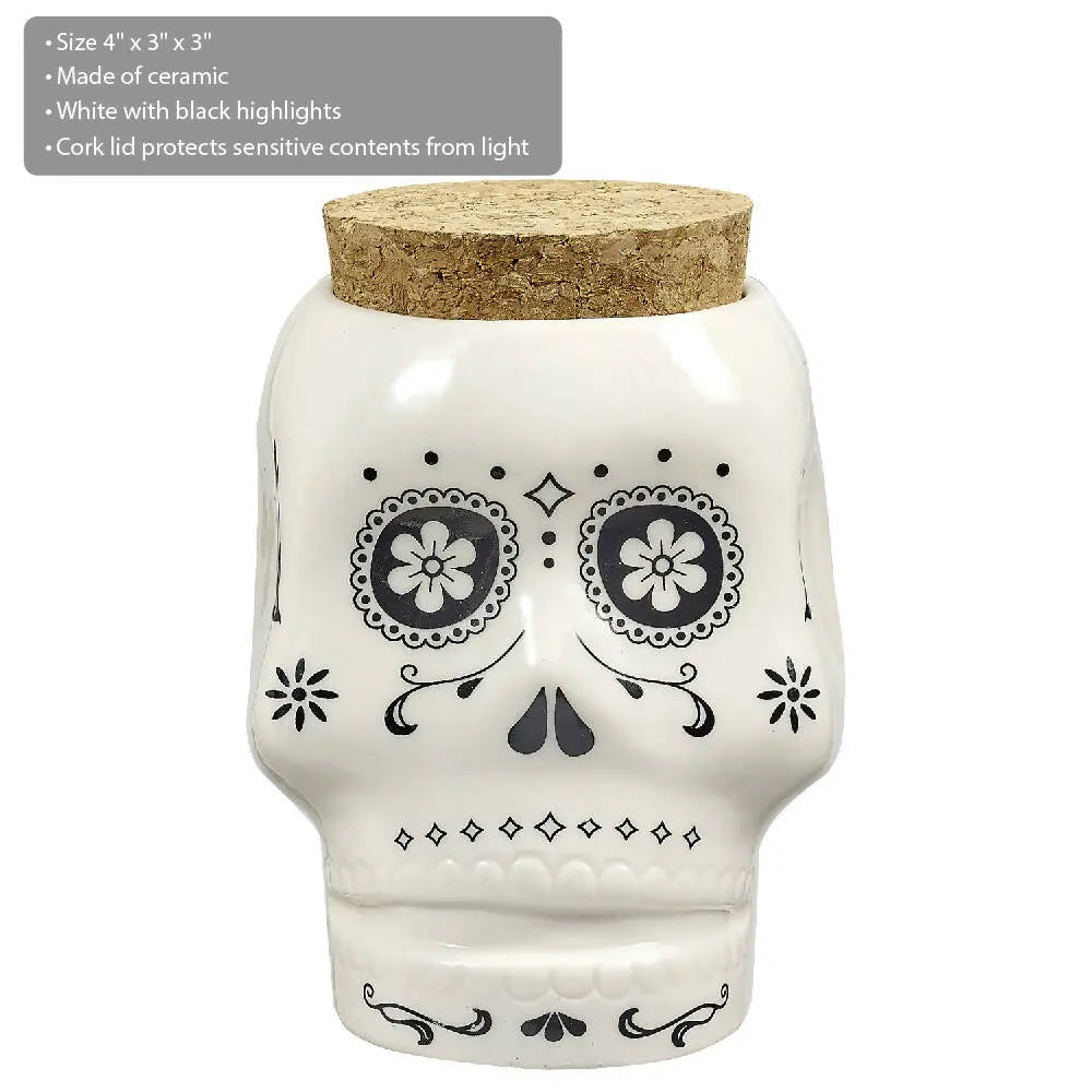 Sugar Skull Stash Jar