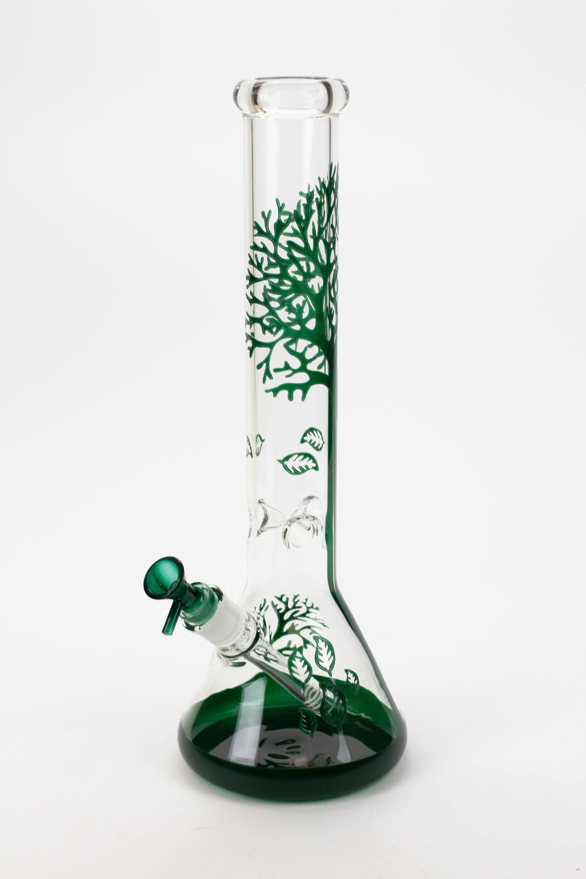 14 Inch Tree of Life Glass Bong in Green