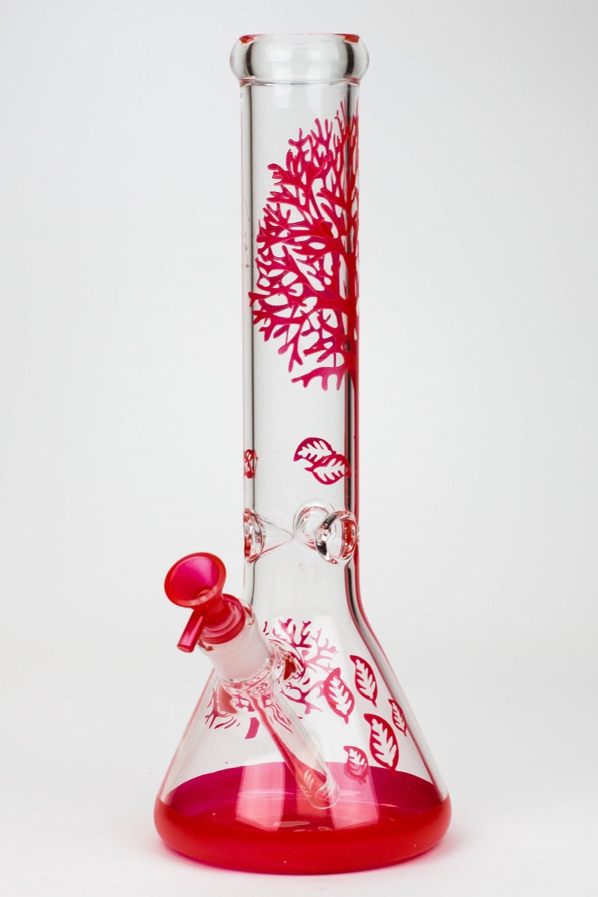 14 Inch Tree of Life Red Glass Bong