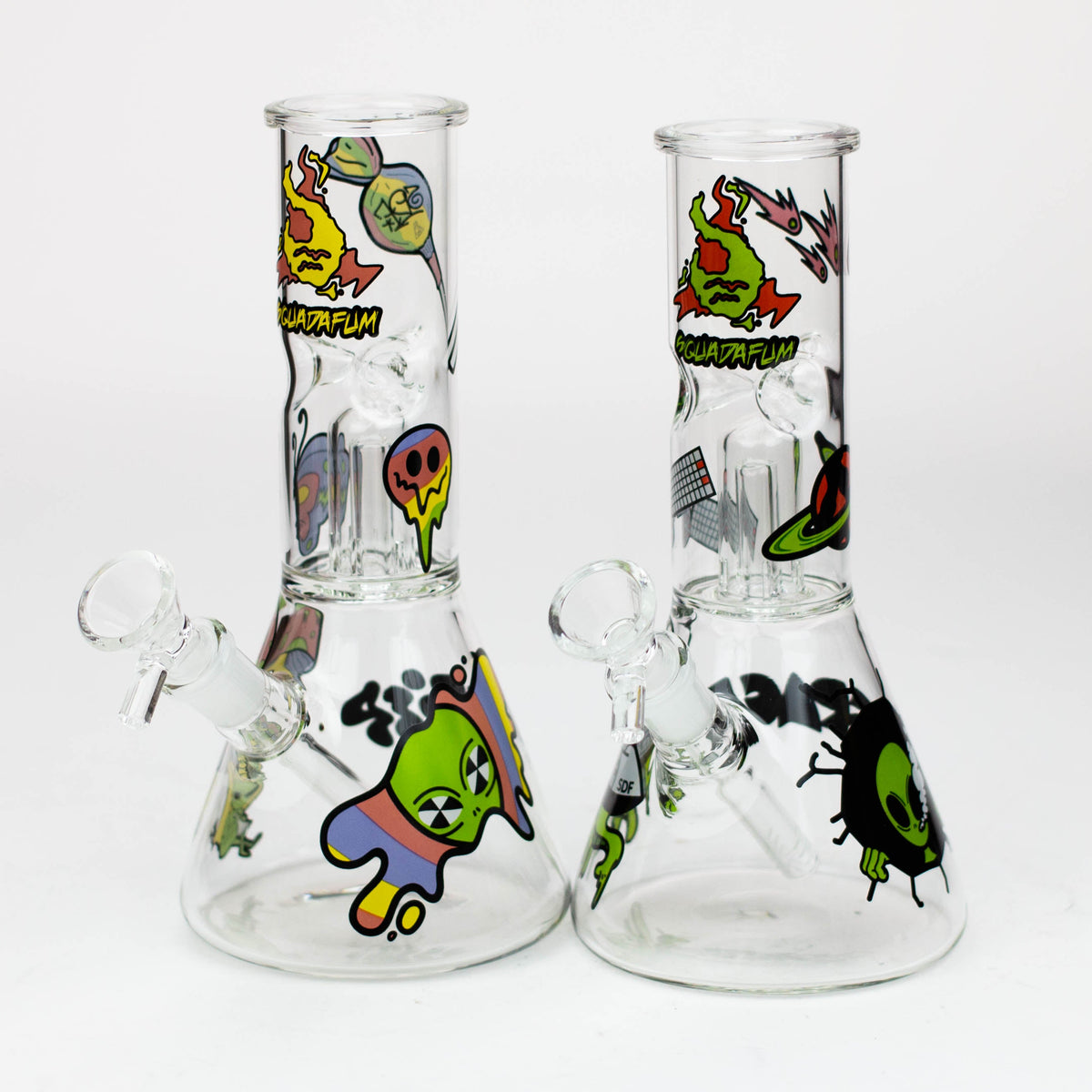 Two Squadafum Mini Ice Bongs With Percolator