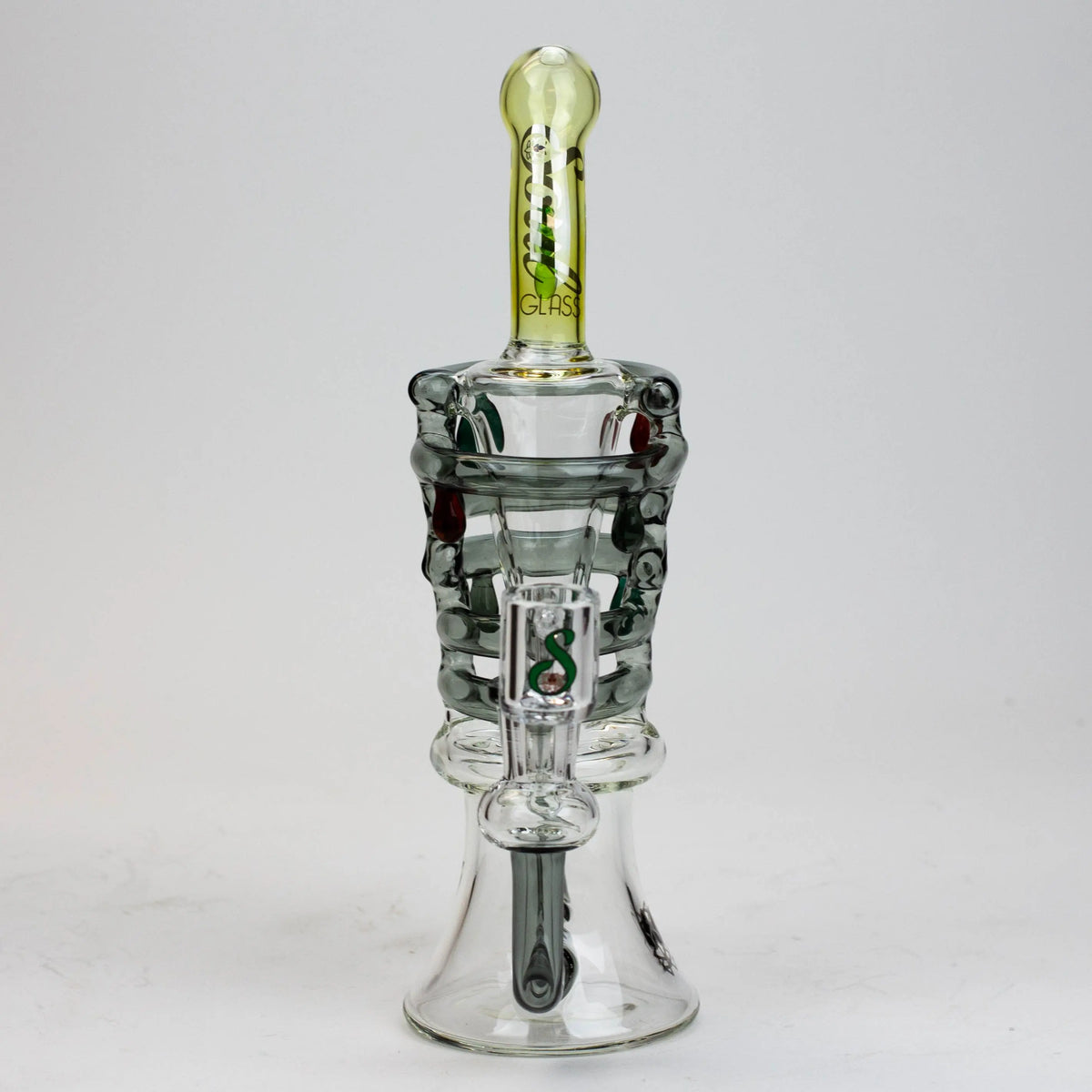 Front View of the 9 Inch Vortex Recycler Dab Rig From SOUL Glass