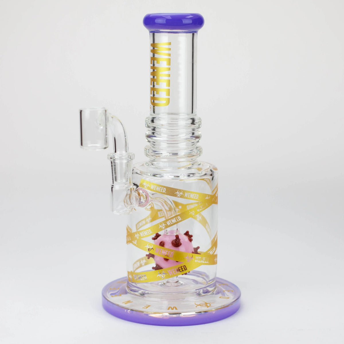 WENEED 10-Inch Bio Hazard Dab Rig in Purple