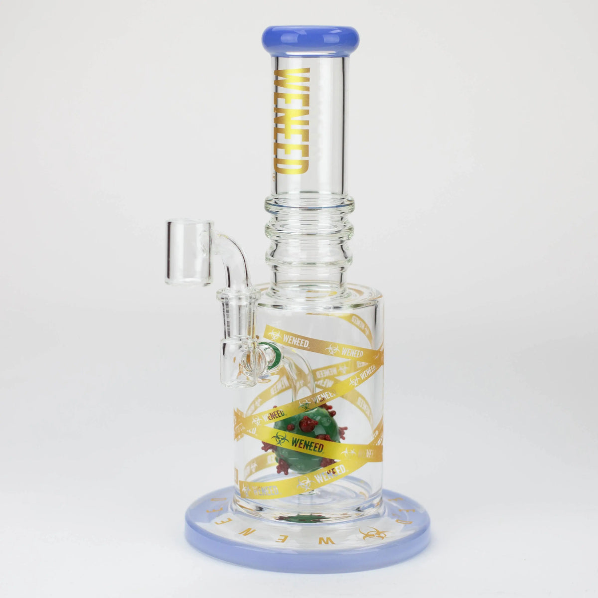 WENEED 10-Inch Bio Hazard Dab Rig in Blue