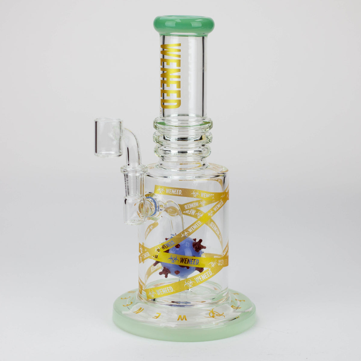 WENEED 10-Inch Bio Hazard Dab Rig in Green