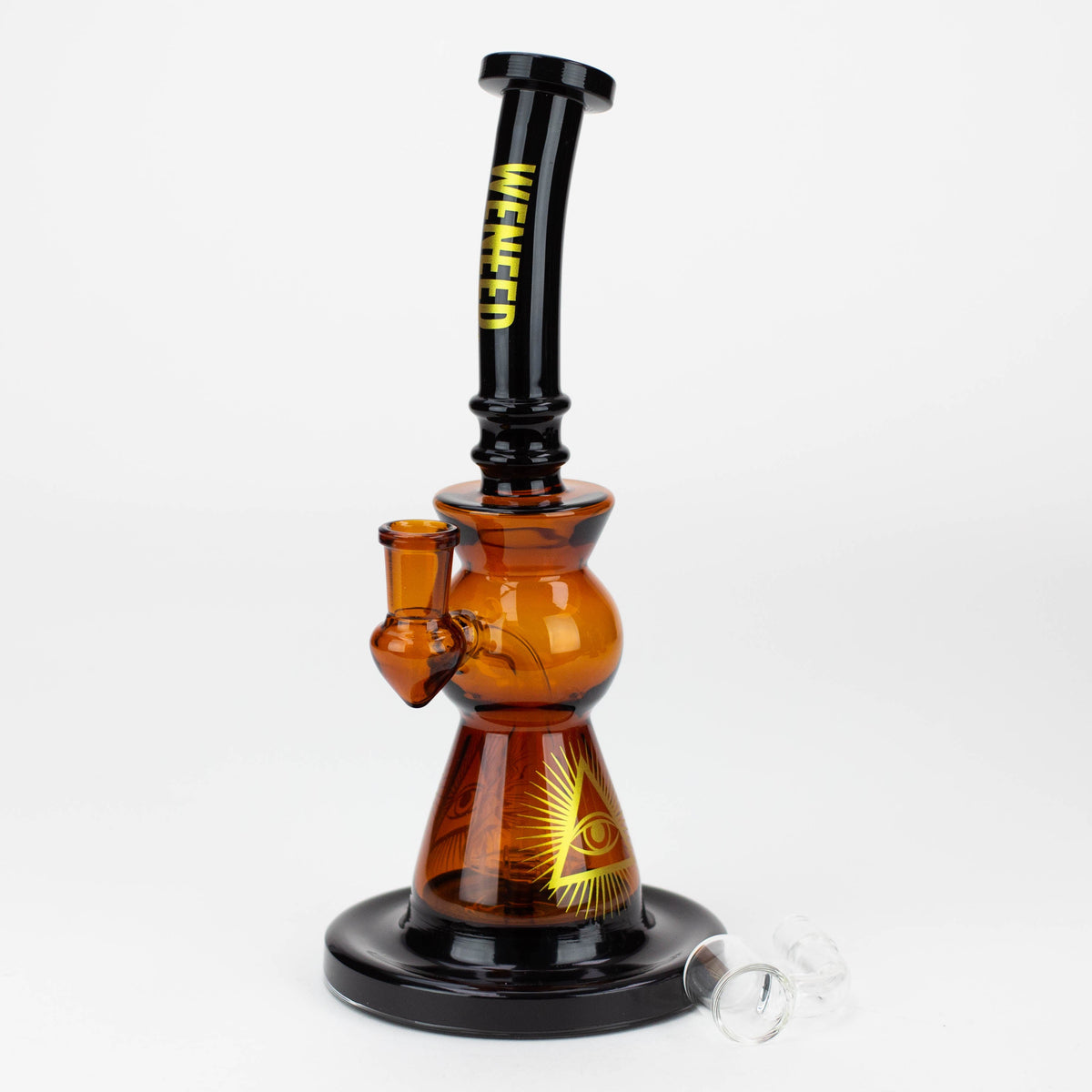 WENEED 10 inch Dark Arc Mini Dab Rig in Amber 