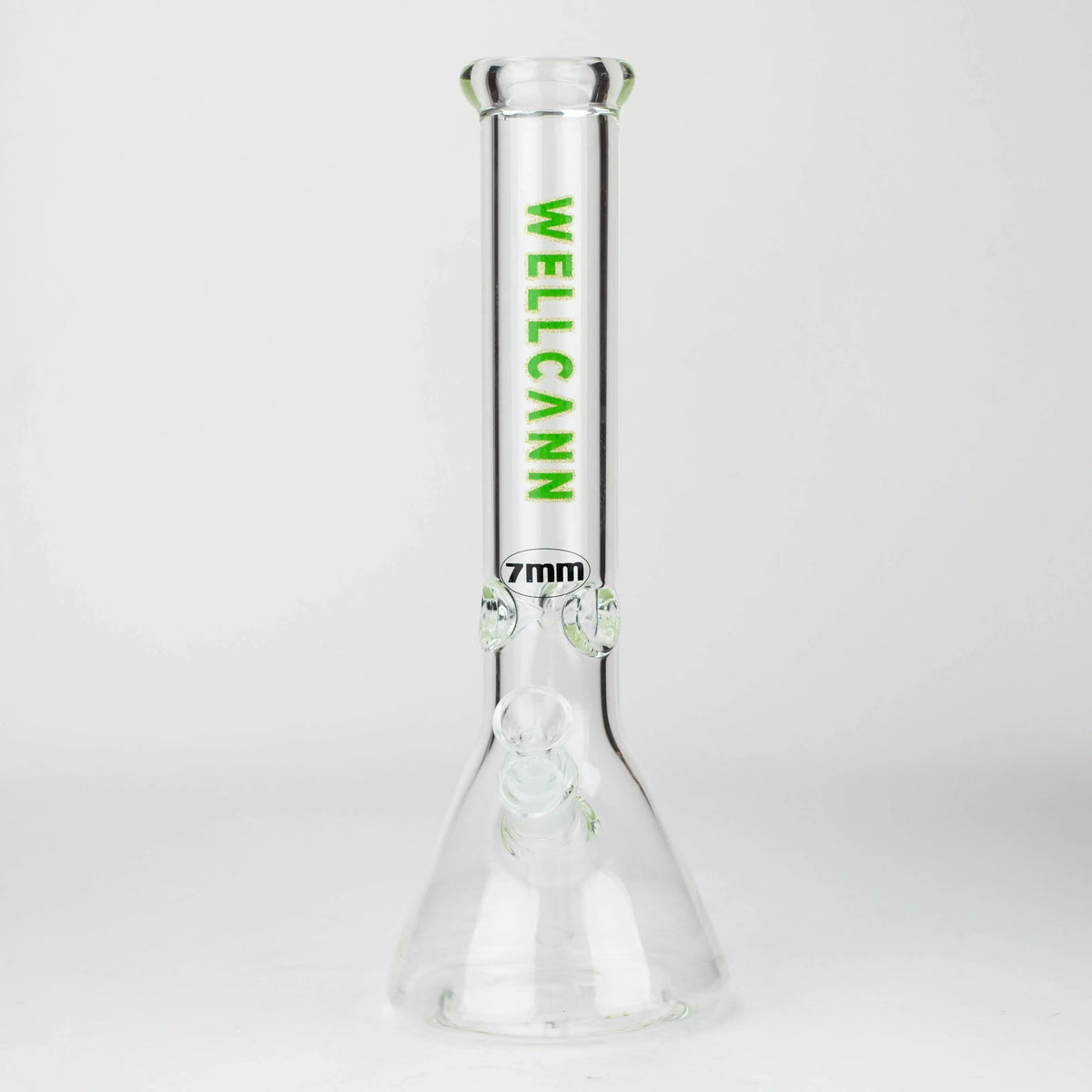 14 Inch Glass Beaker Bong by Wellcann in Green