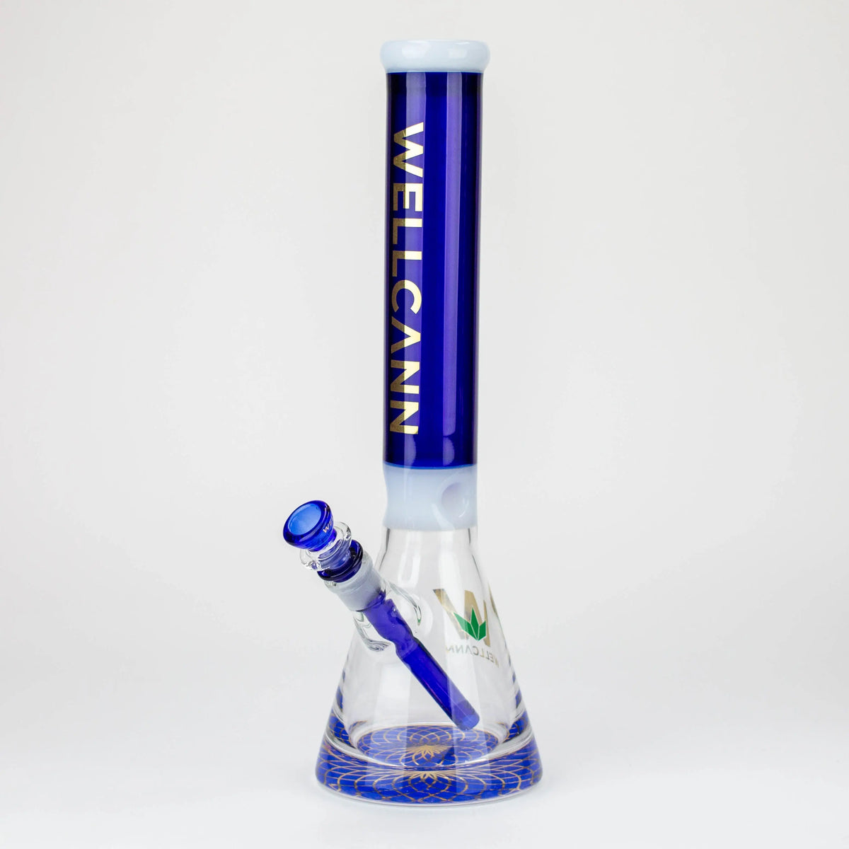 WellCann 16 Inch Blue Colored Beaker Bong 