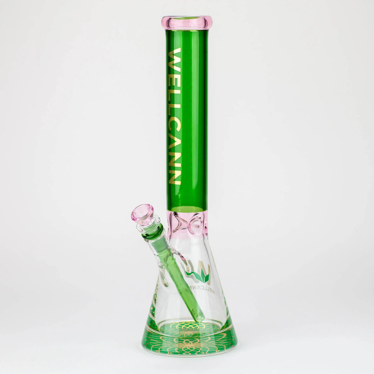 WellCann 16 Inch 7mm Colored Beaker Bong in Green