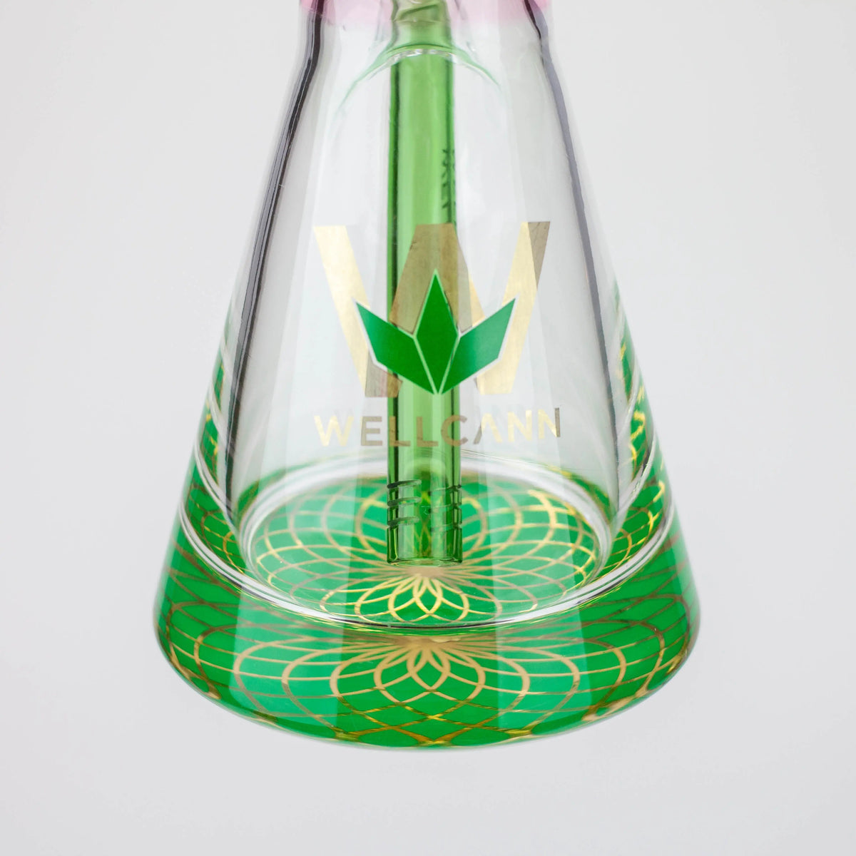 Thick Base and downstem of the WellCann 16 Inch Colored Beaker Bong 