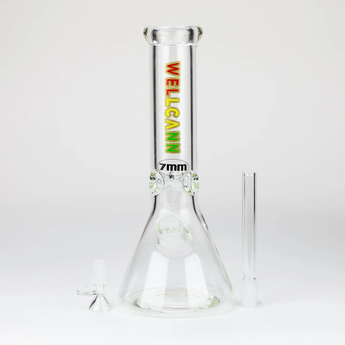 12 Inch Scientific Beaker Bong from Wellcann with bowl piece and downstem