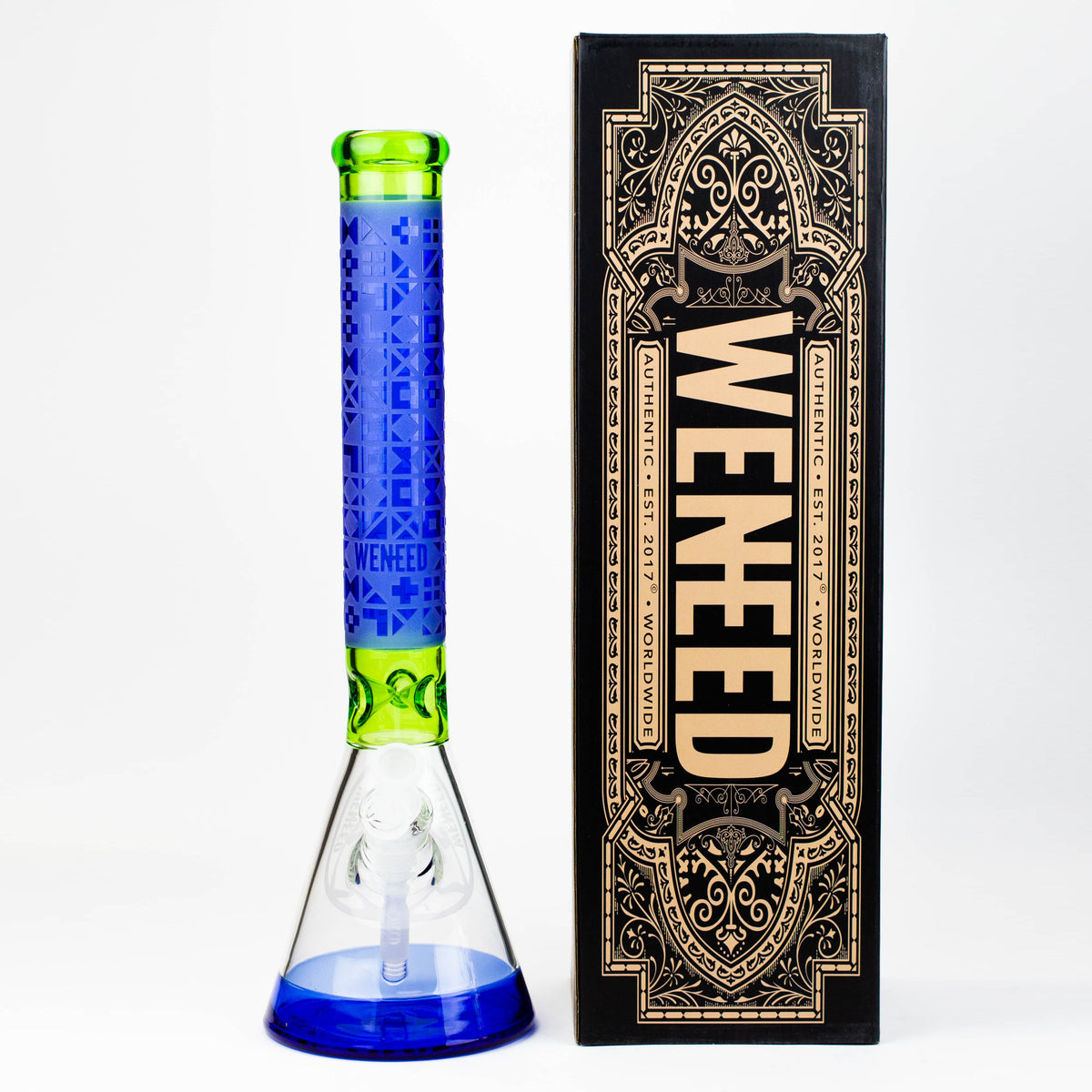 WENEED 18 inch Cipher Text Beaker Bong Packaging