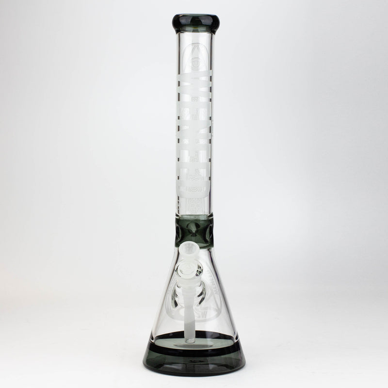 WENEED 18-inch Clear Crucifix Beaker Bong in Black