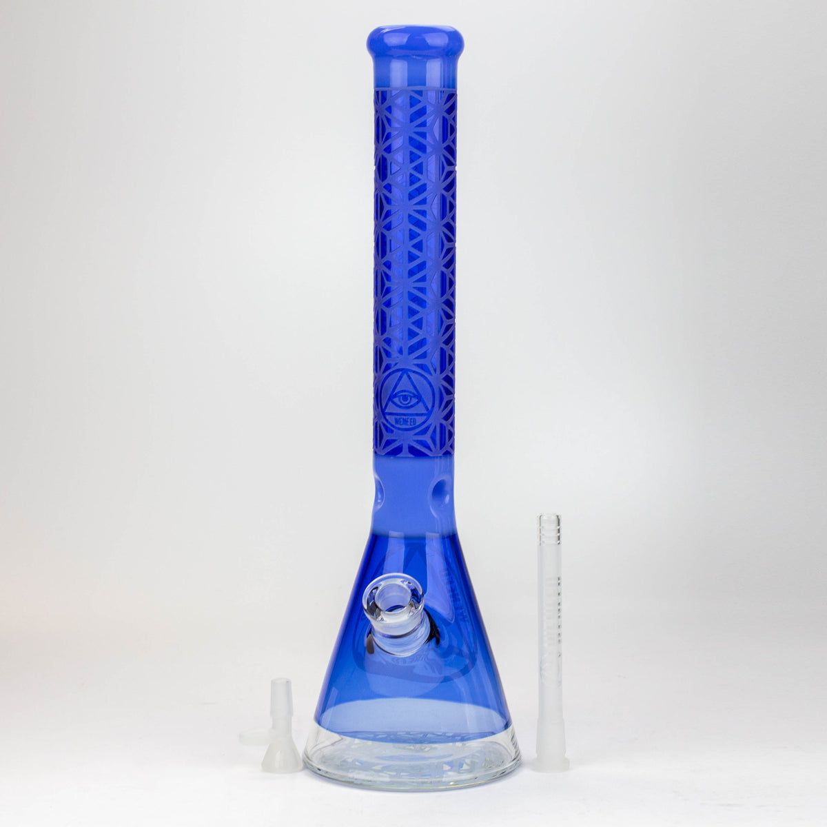 WENEED- 18 Inch Lattice Web Beaker Bong with matching bowl piece and downstem