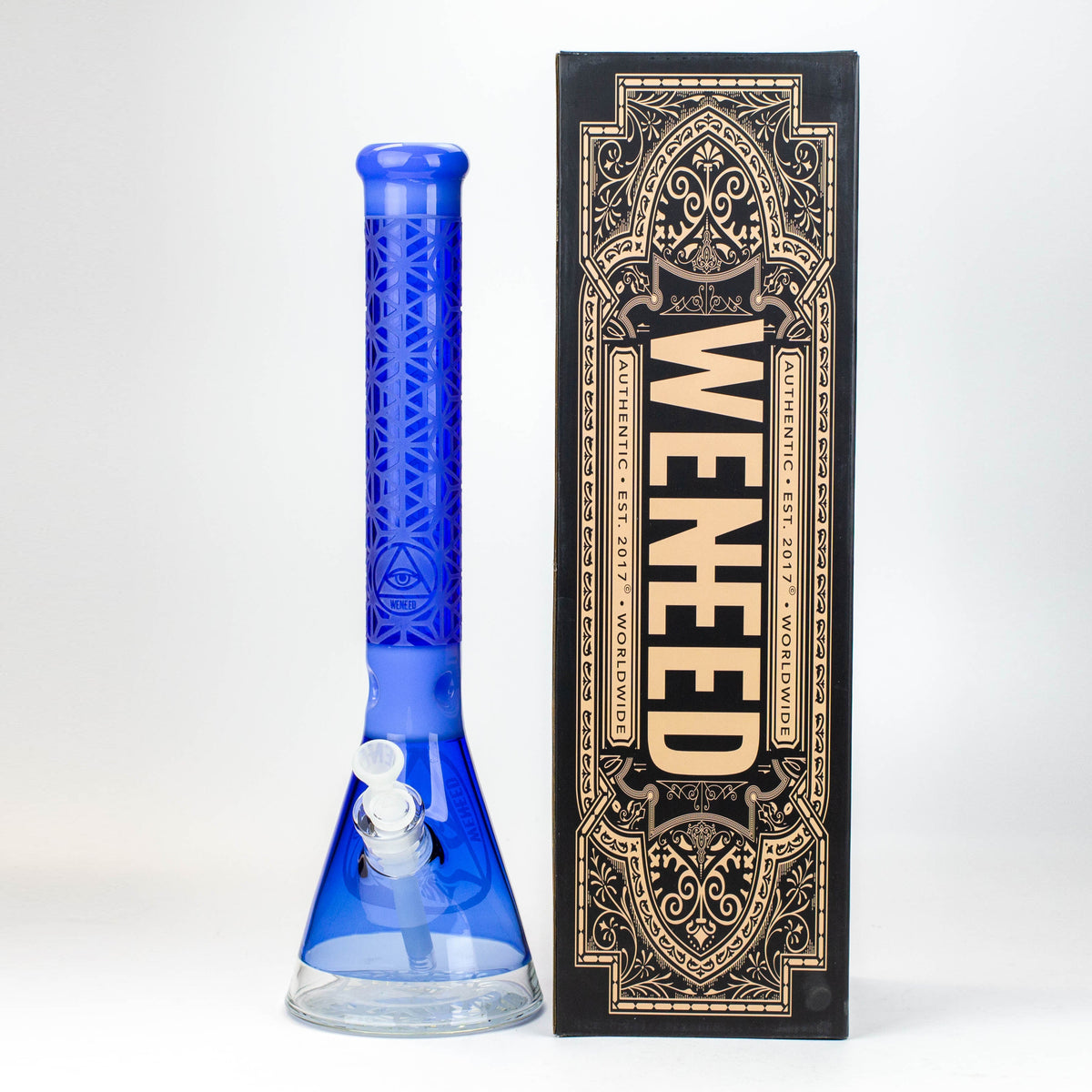 WENEED- 18 Inch Lattice Web Beaker Bong with packaging