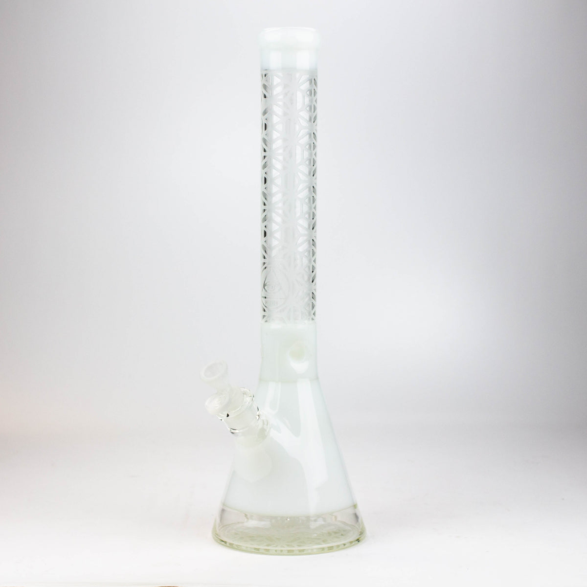 WENEED- 18 Inch Lattice Web Beaker Bong in White