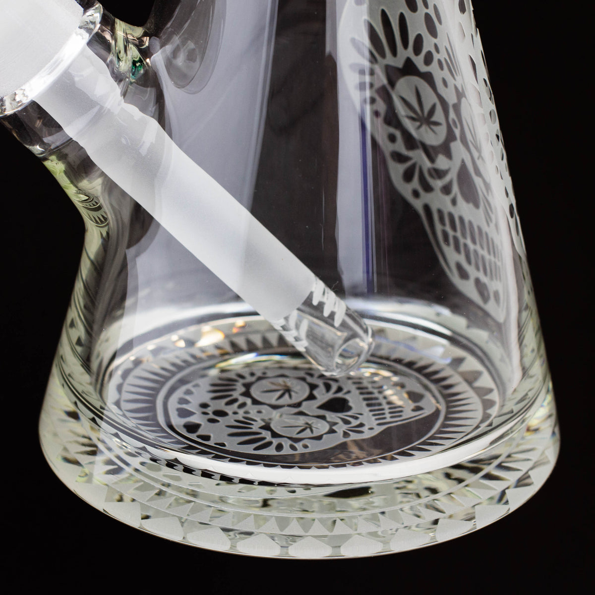 Glass Base And Downstem part of the Memento Mori WENEED 16 inch Beaker Bong 