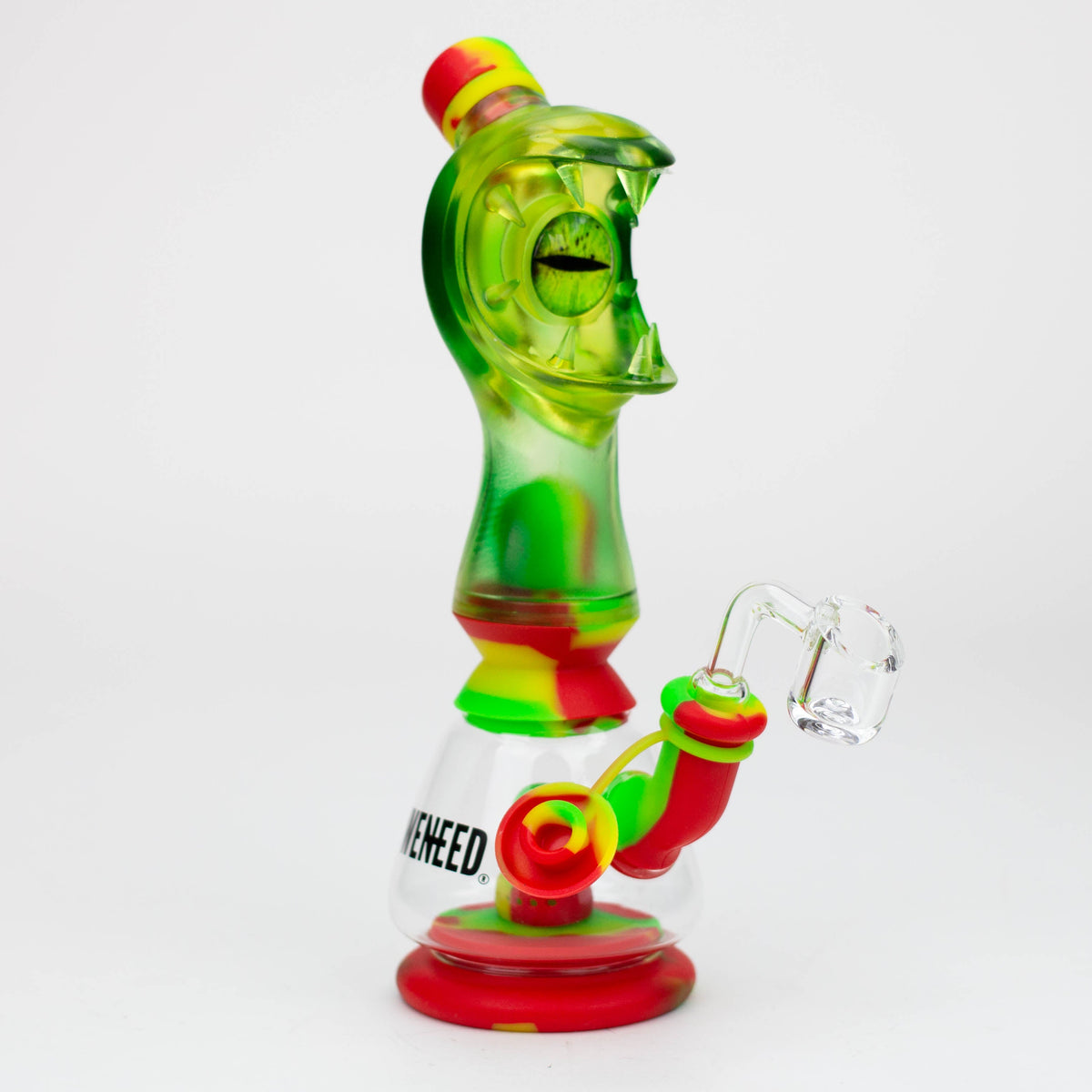 9 Inch Monster Eye Rasta Silicone Dab Rig from WENEED