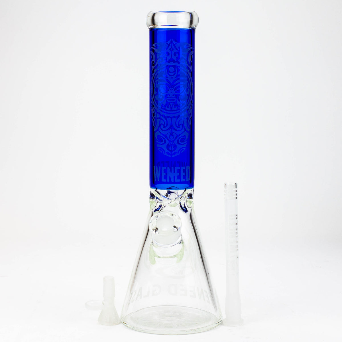 WENEED 14-Inch Sun God Beaker Bong with frosted bowl piece and downstem