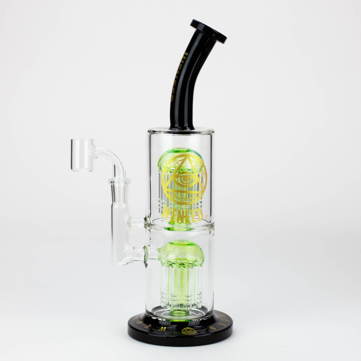 WENEED Dark Chamber Green Tree Perc Dab Rig