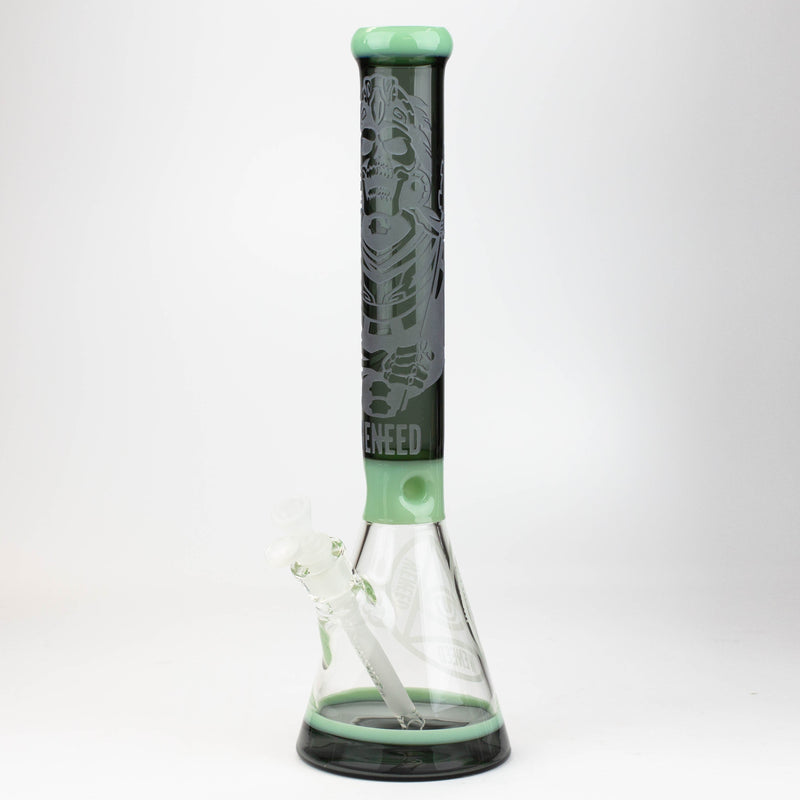 Green WENEED 18 Inch Undead Warrior Beaker Bong