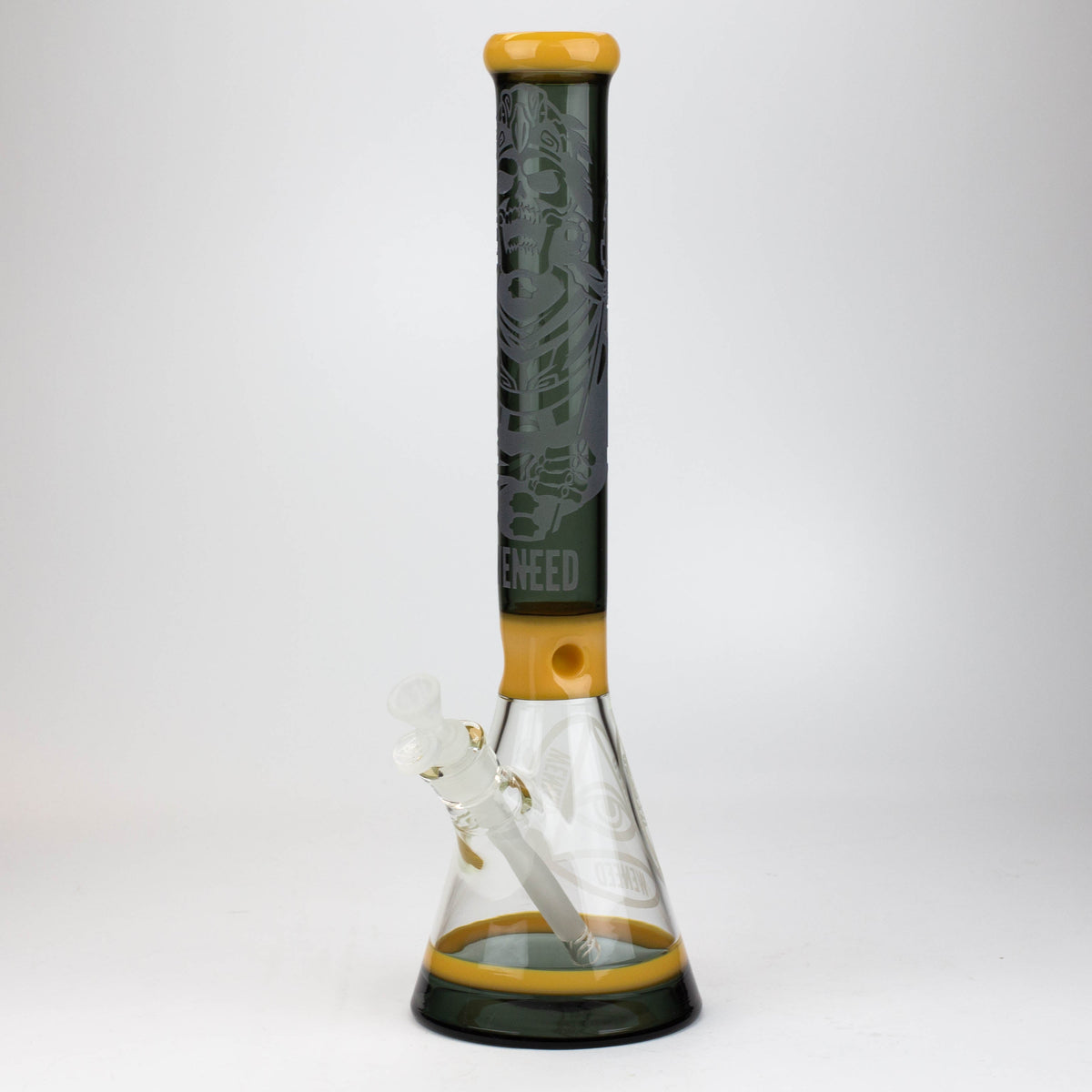 WENEED 18 Inch Undead Warrior Orange Beaker Bong