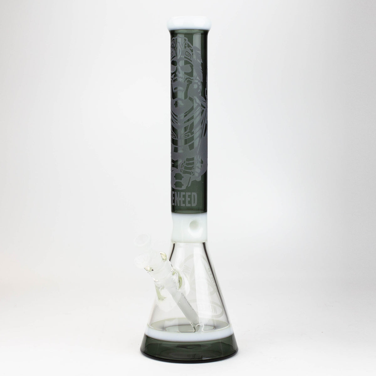 WENEED 18 Inch Undead Warrior White Beaker Bong