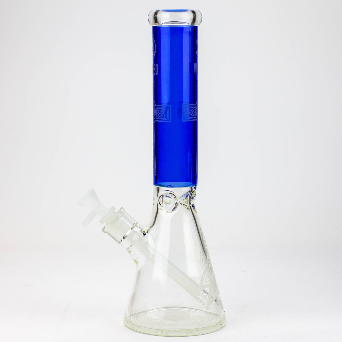 WENEED® -14" Diamond Crucifix Glass Beaker Bong in Blue