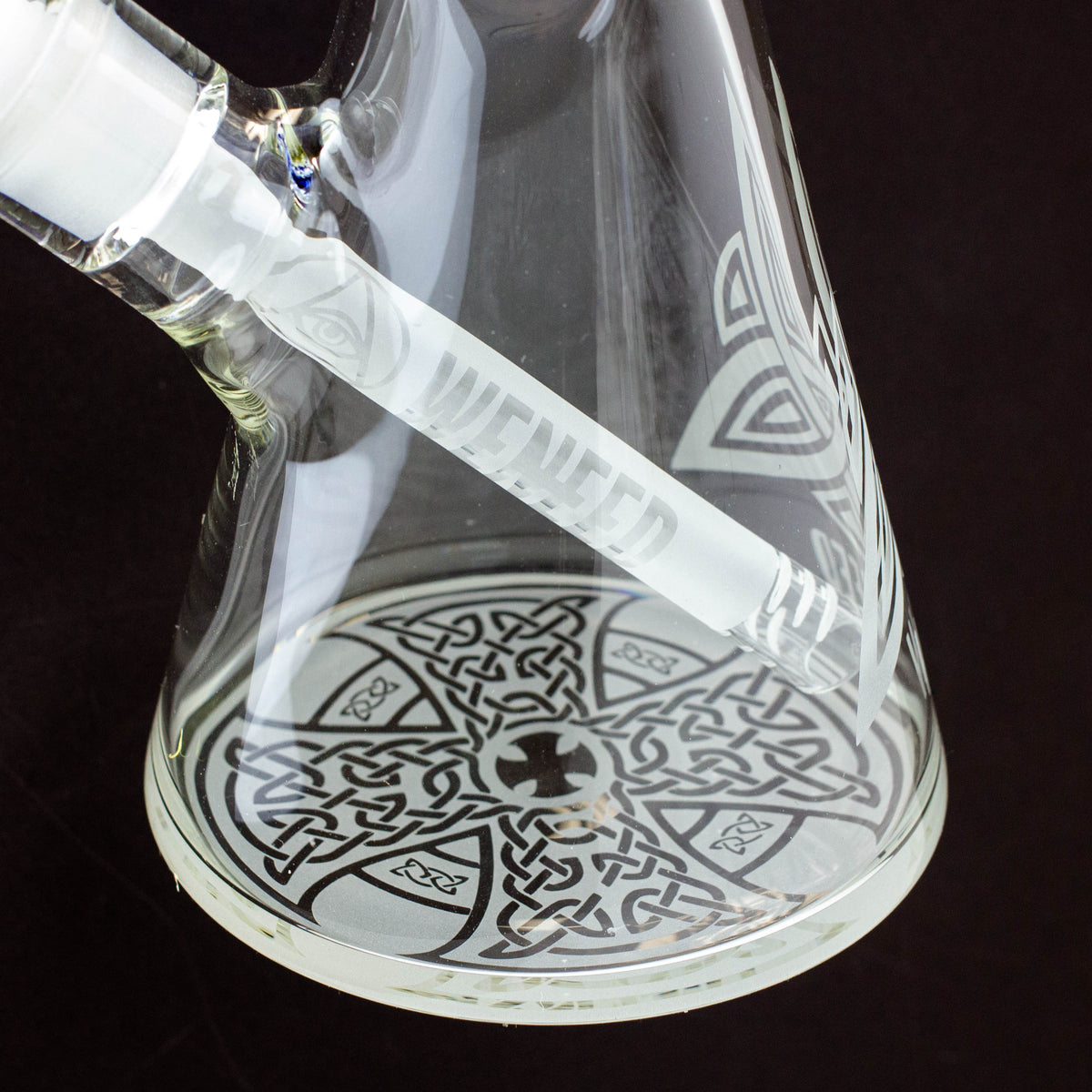 WENEED® -14" Diamond Crucifix Glass Beaker Bong with WENEED Downstem