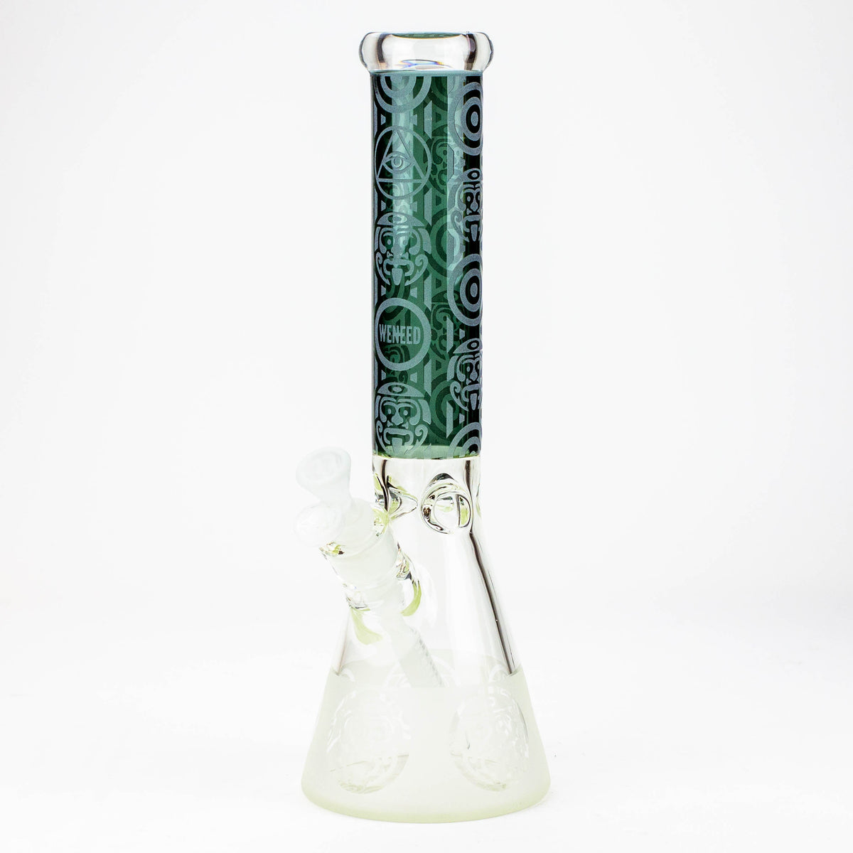 WENEED 14 inch Tribal Warrior Teal Beaker Bong