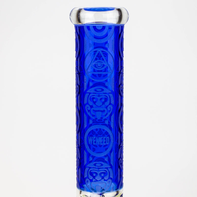 Glass Neck of the WENEED 14 inch Tribal Warrior Beaker Bong in Blue