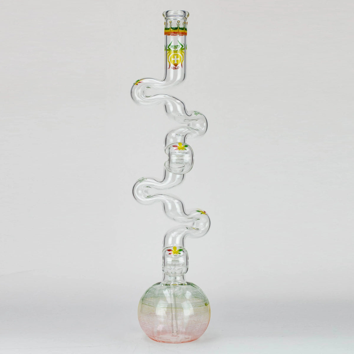 Front View of the 29 Inch Huge Kink Zong Beaker Bong from XTREME Glass