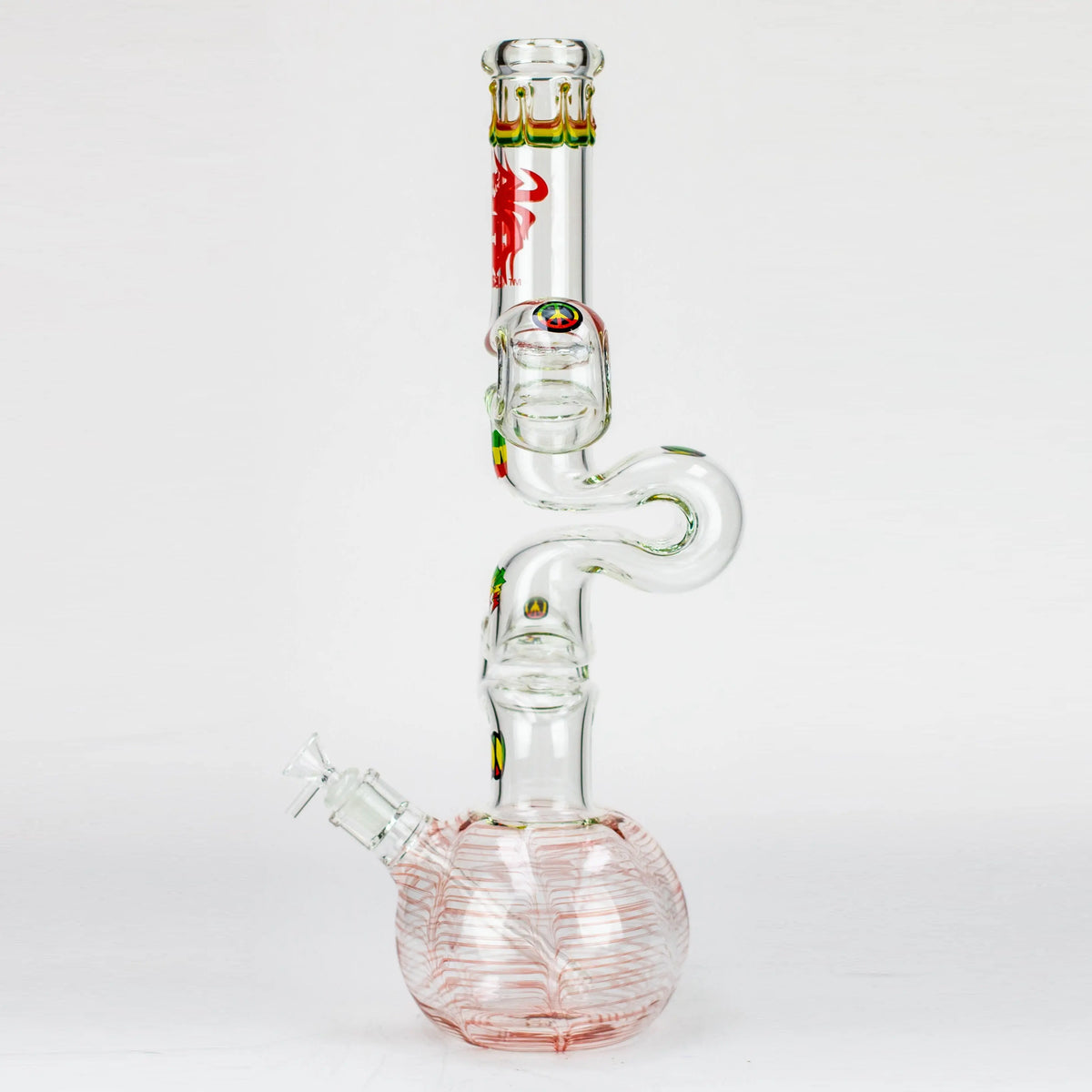 Side View of the 20 Inch Kink Zong Beaker Bong from XTREME Glass