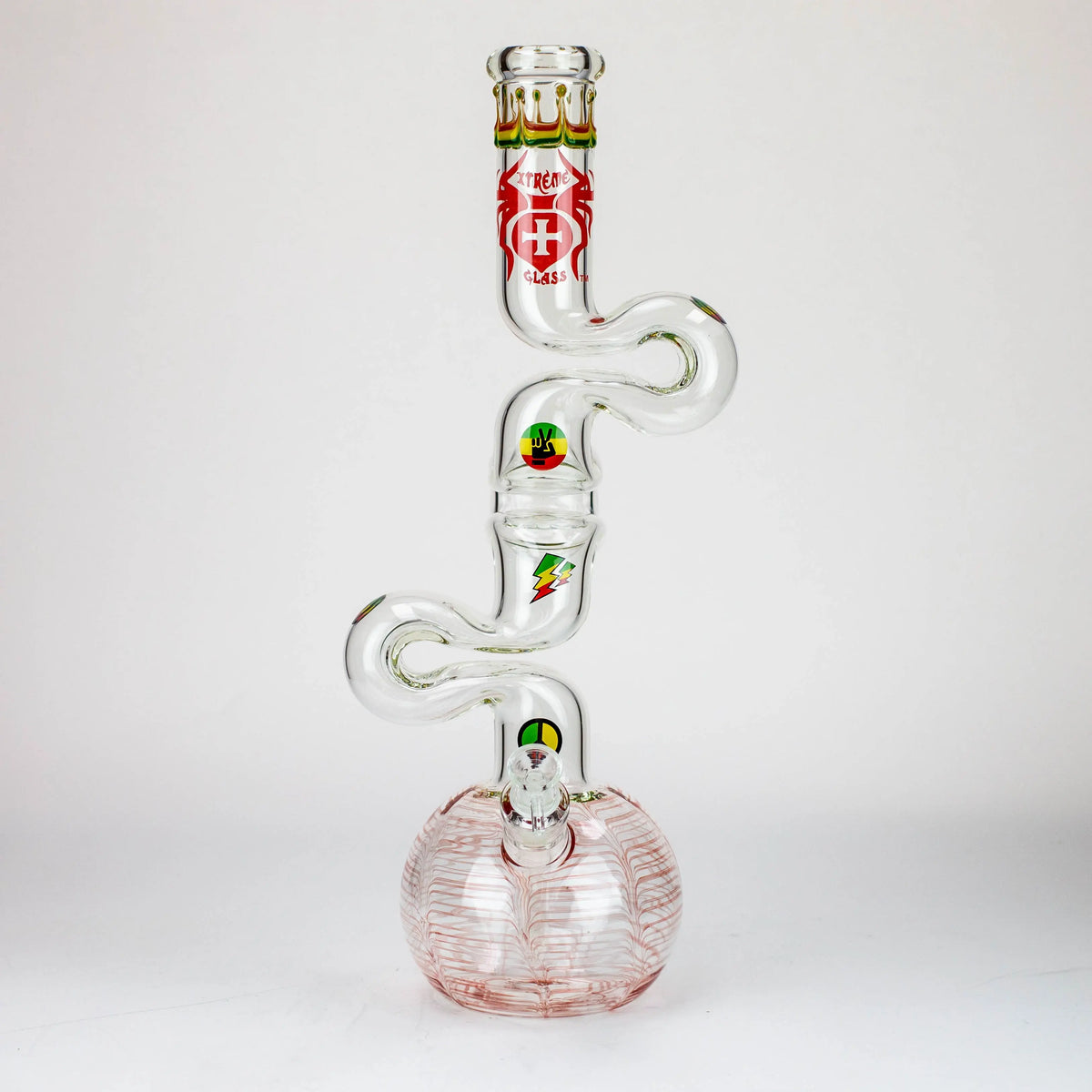 Front View of the Huge 20 Inch Kink Zong Beaker Bong from XTREME Glass