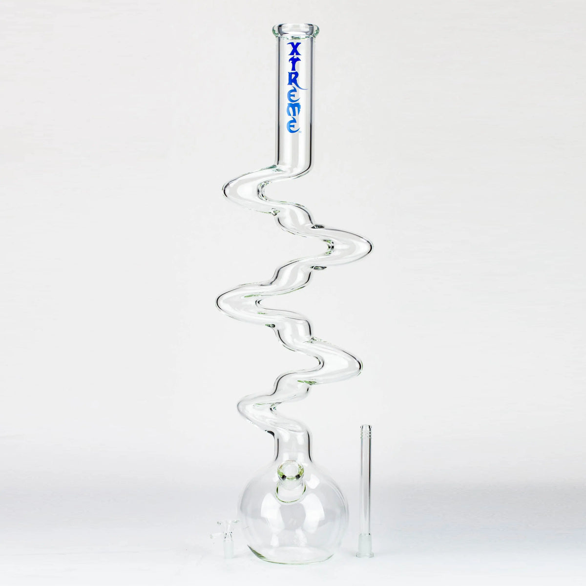 28 Inch Kink Zong Glass Bong from XTREME Glass with downstem and bowl piece