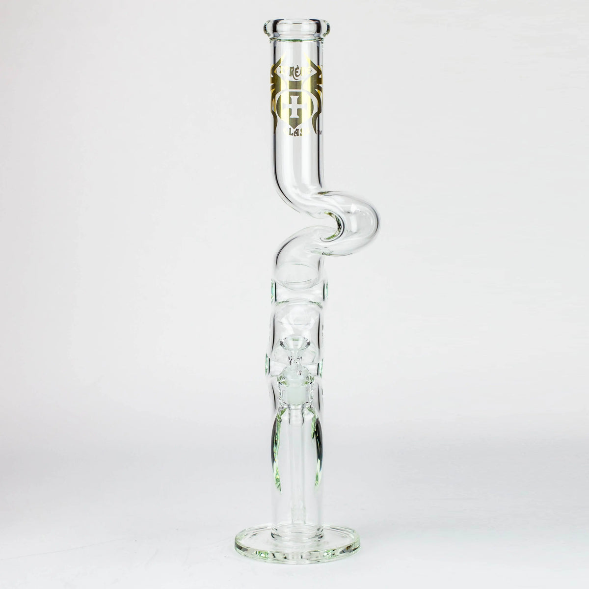 Front View of the 20 Inch Kink Zong Straight Tube Bong from XTREME Glass