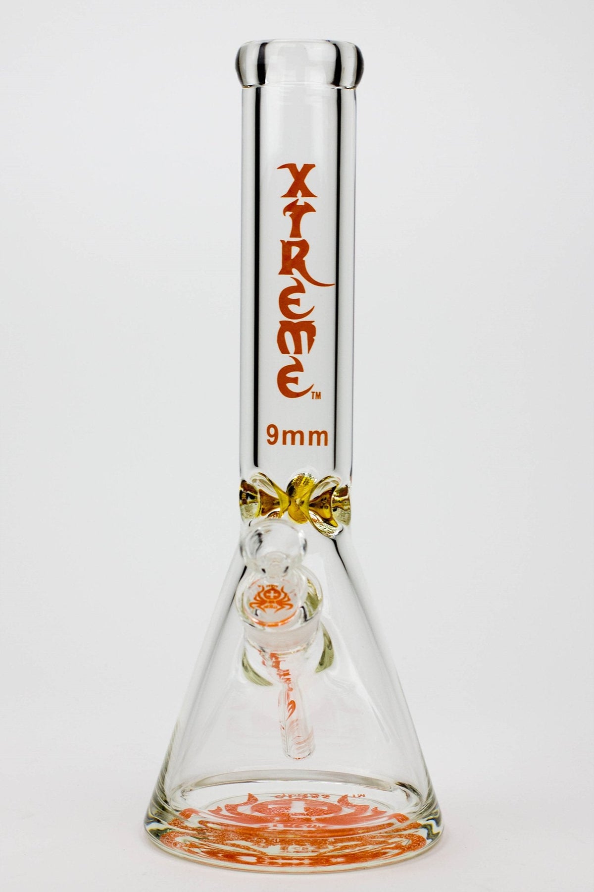 Front View of the 9mm thick Scientific Beaker Bong by XTREME Glass