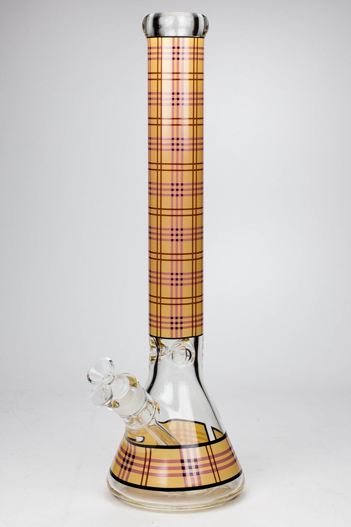 17.5 Inch Yellow Checkered Beaker Bong